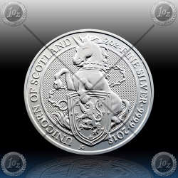 2oz V. BRITANIJA 5 Pounds 2018 "UNICORN of Scotland" UNC